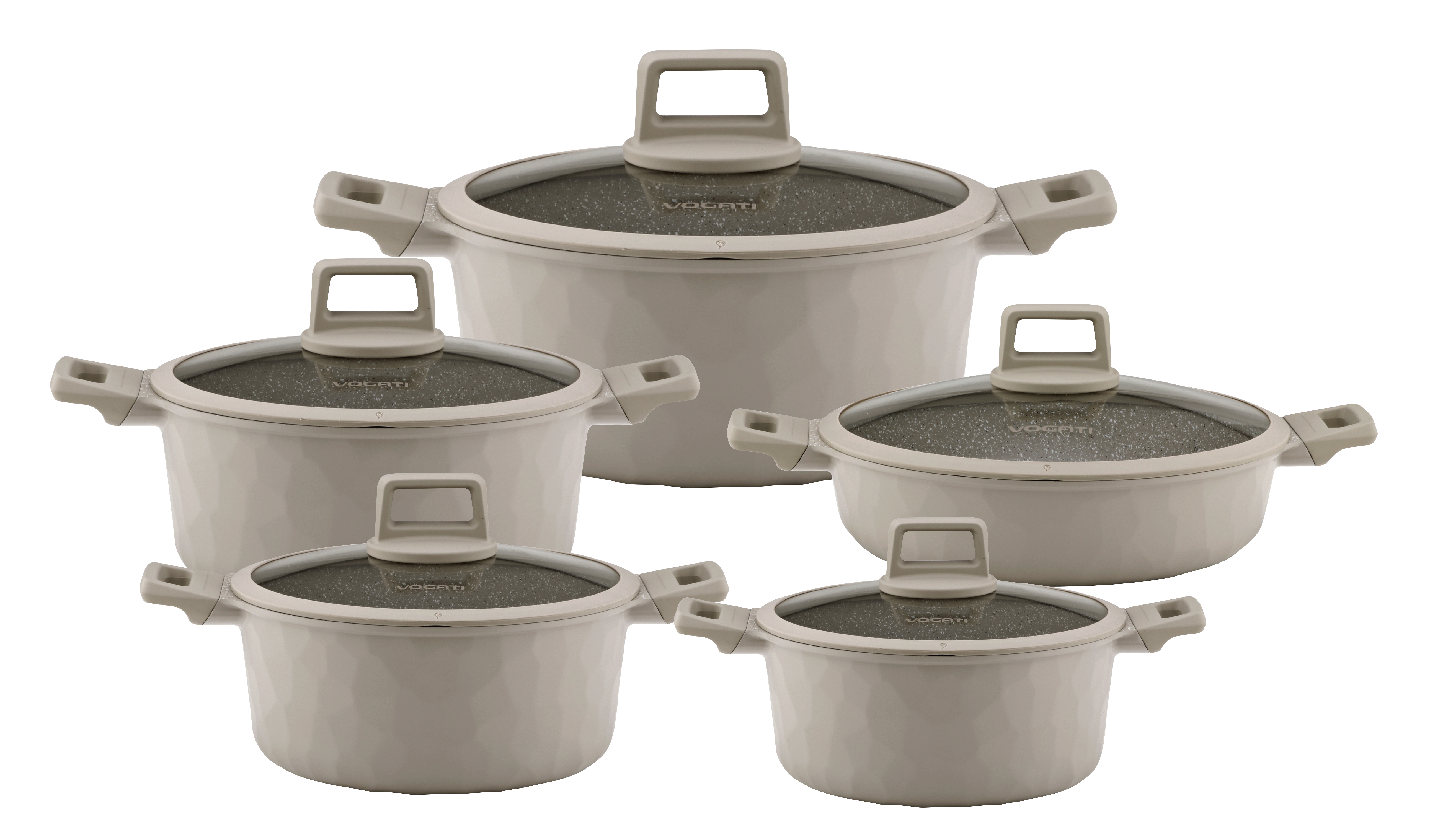Vogati Milan Series Die Cast Granite Cookware Set (CW-STN10)