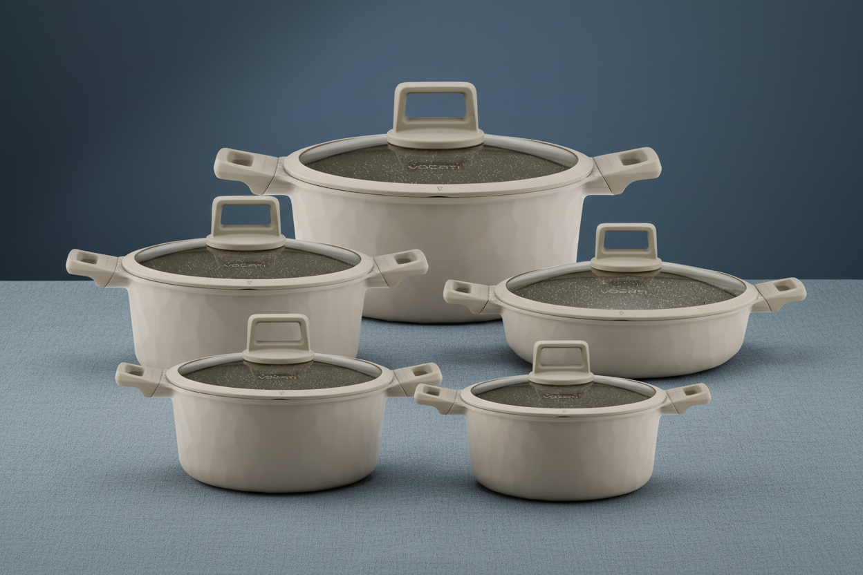 Vogati Milan Series Die Cast Granite Cookware Set (CW-STN10)