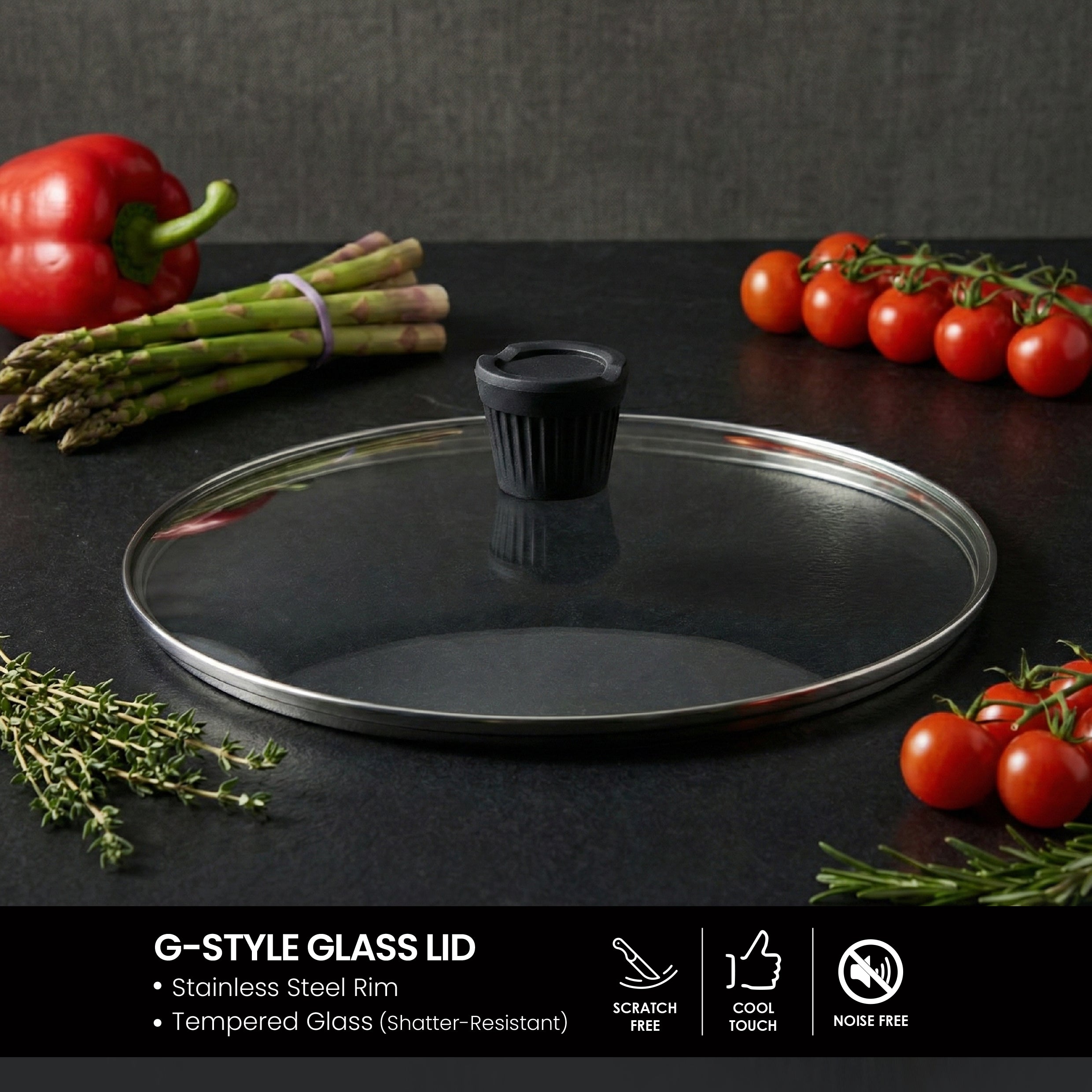VOGATI ERK SERIES 10PCS TITANIUM GRANITE COATING NON STICK INDUCTION COOKWARE SET - INCLUDING 20CM, 24CM, 28CM AND 32CM SIZES OF NONSTICK GRANITE COATING CASSEROLE + 28CM SHALLOW CASSEROLE ( 100% PFOA FREE )