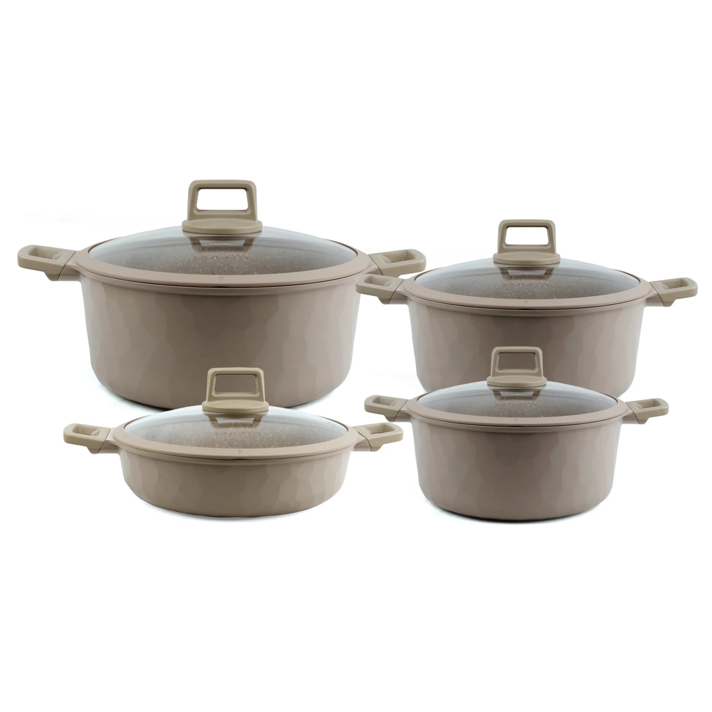 VOGATI Milan Series 8 PCS Non-Stick Induction Cookware Set (24/28/32 cm) - CW-STN8B