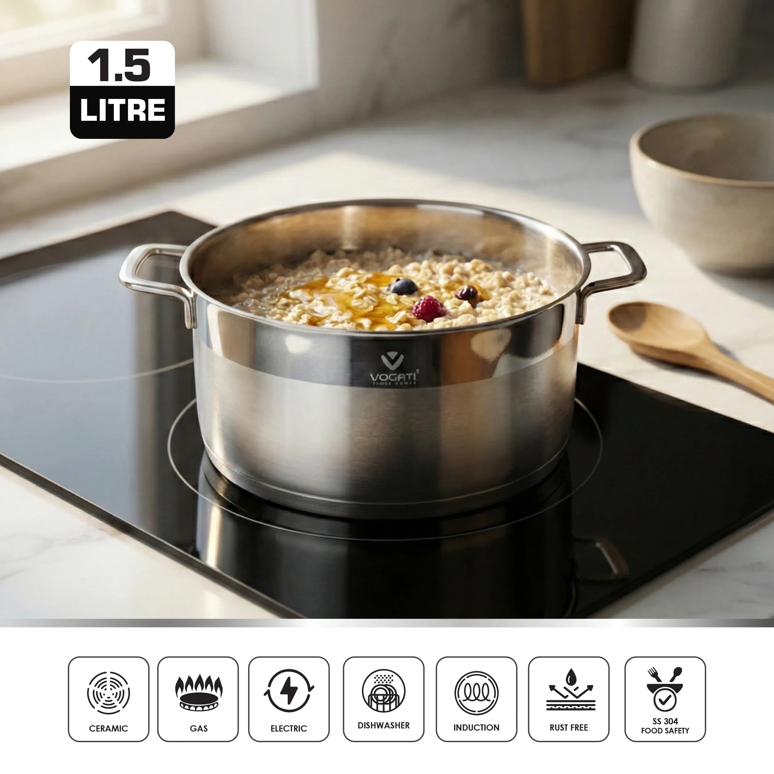 Vogati 10-Piece Stainless Steel Cookware Set CW-STS