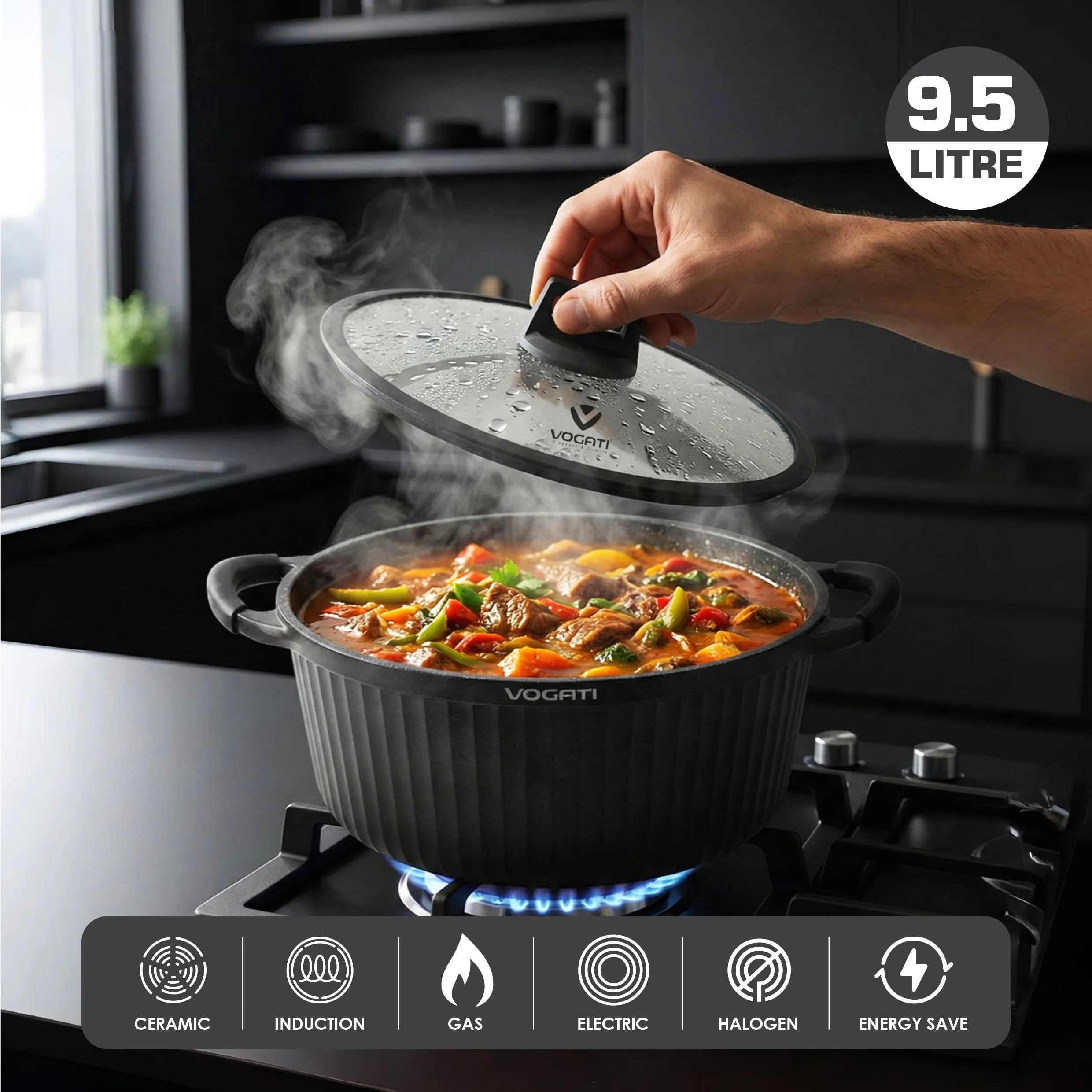 Vogati Valencia series die cast, Florence Series 10-Piece Cookware Set