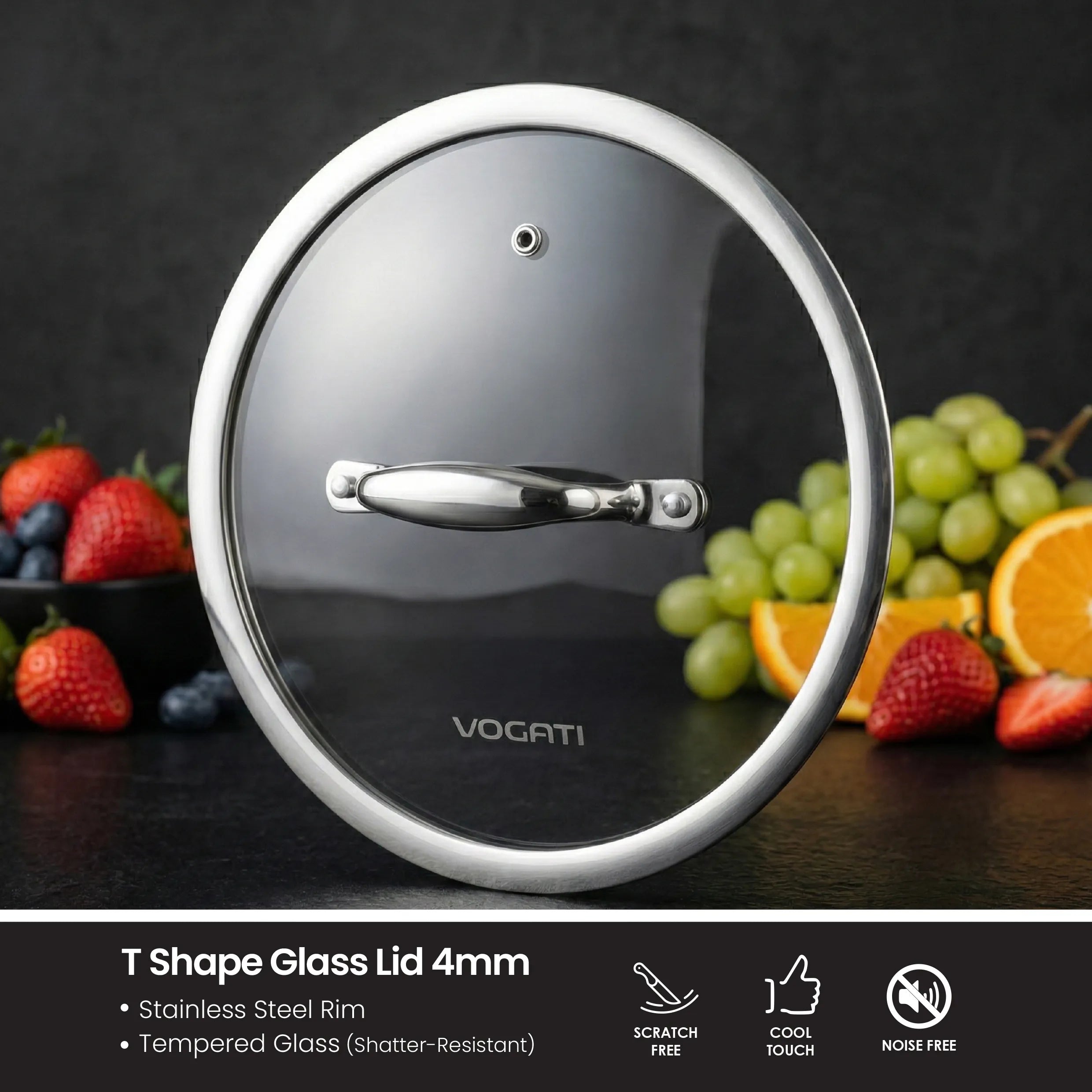 VOGATI Tri-Ply Stainless Steel Fry Pan ( CW-TRI-F )