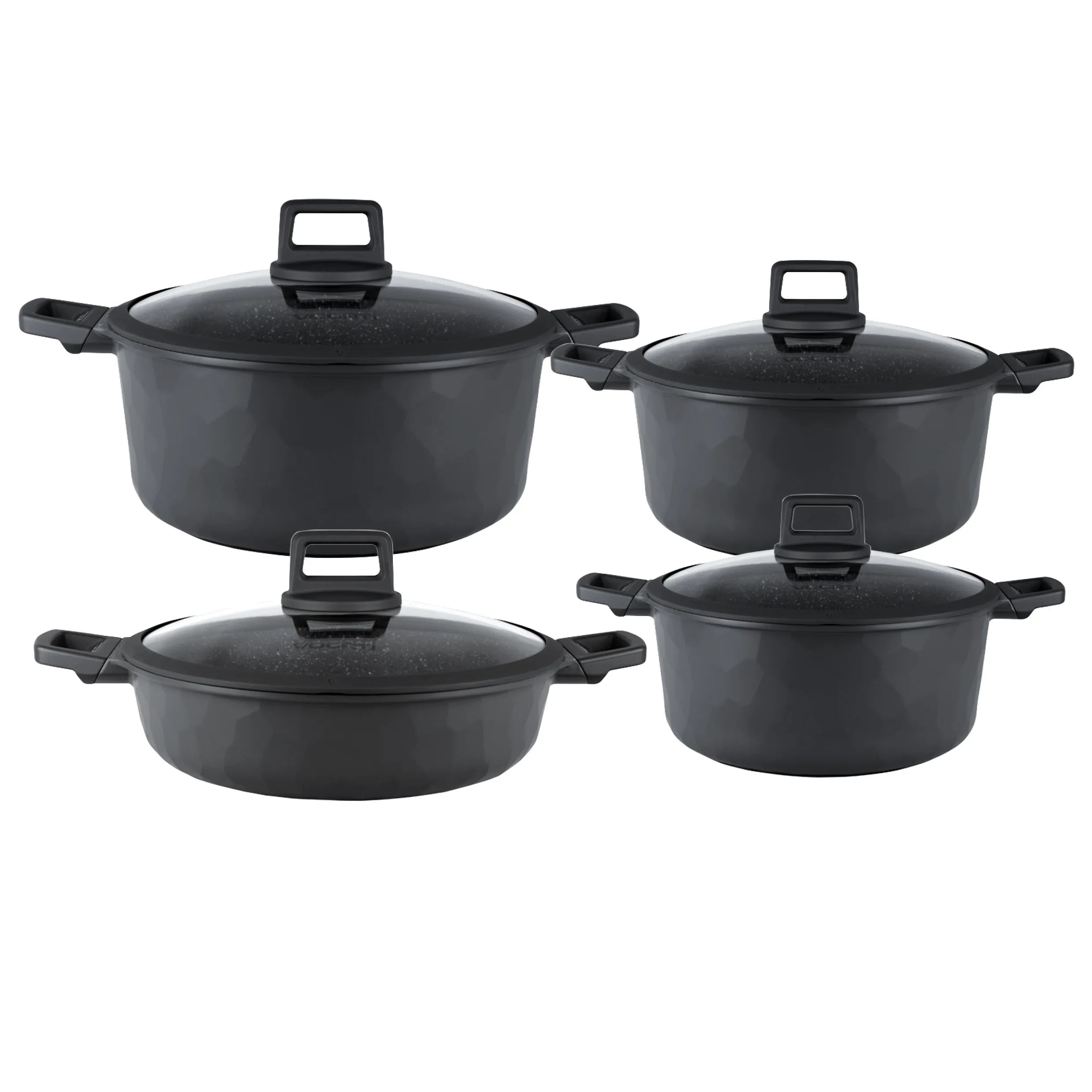 VOGATI Milan Series 8 PCS Non-Stick Induction Cookware Set (20/24/28 cm) (CW-STN8S)