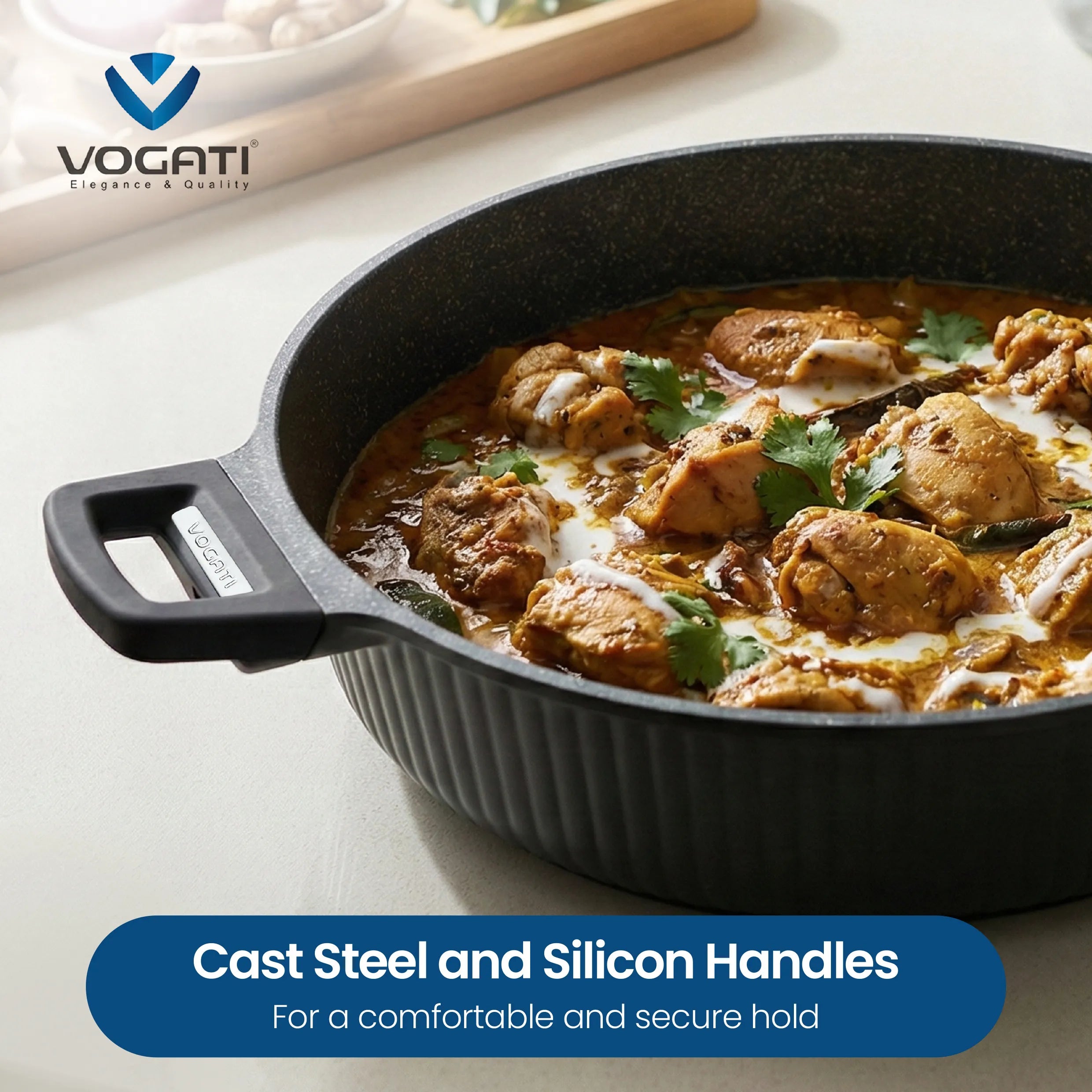 VOGATI MONACO SERIES 8PCS TITANIUM GRANITE COATING NON STICK INDUCTION COOKWARE SET - INCLUDING 20/24/28CM CASSEROLE + 28CM SHALLOW CASSEROLE (100% PFOA FREE)   (CW-SRP8S)
