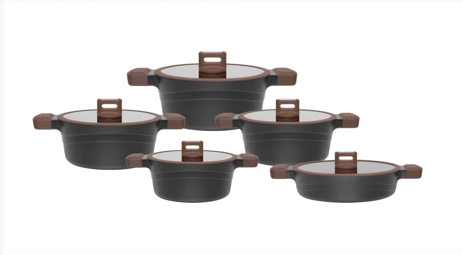 Vogati Oslo Series 10-Piece Die Cast Granite Cookware Set