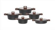 Vogati Oslo Series 10-Piece Die Cast Granite Cookware Set