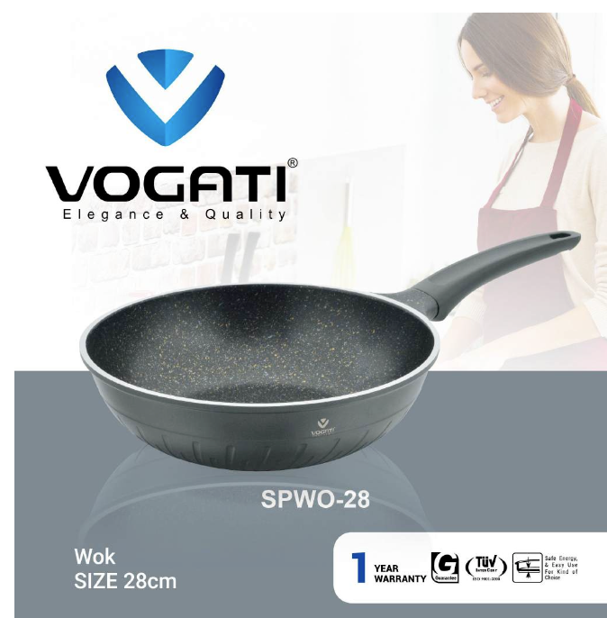 Vogati Granite Coating Wok 28cm
