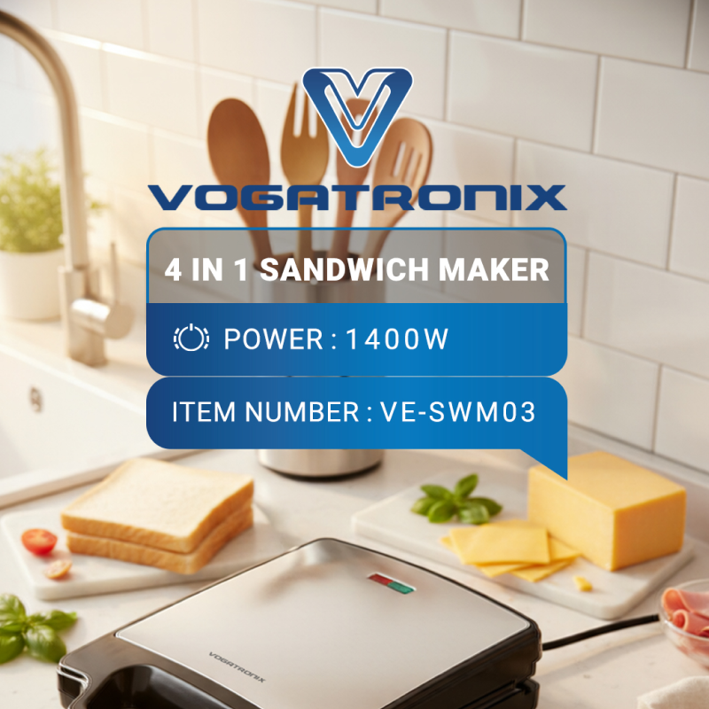 Vogatronix 4 in 1 Sandwich Maker (VE-SWM03)