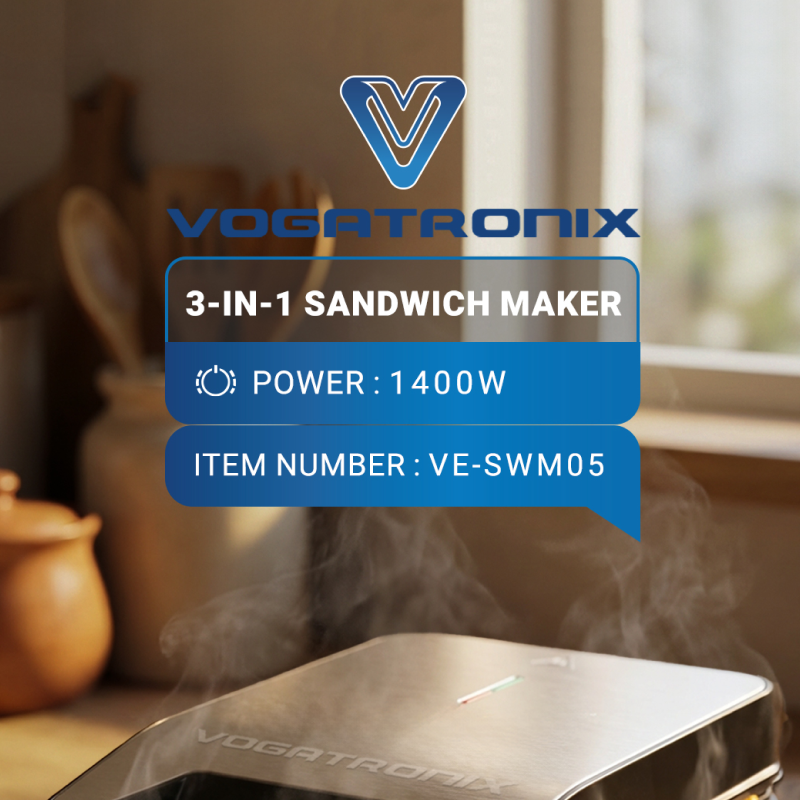Vogatronix 3-in-1 Sandwich Maker (VE-SWM05)