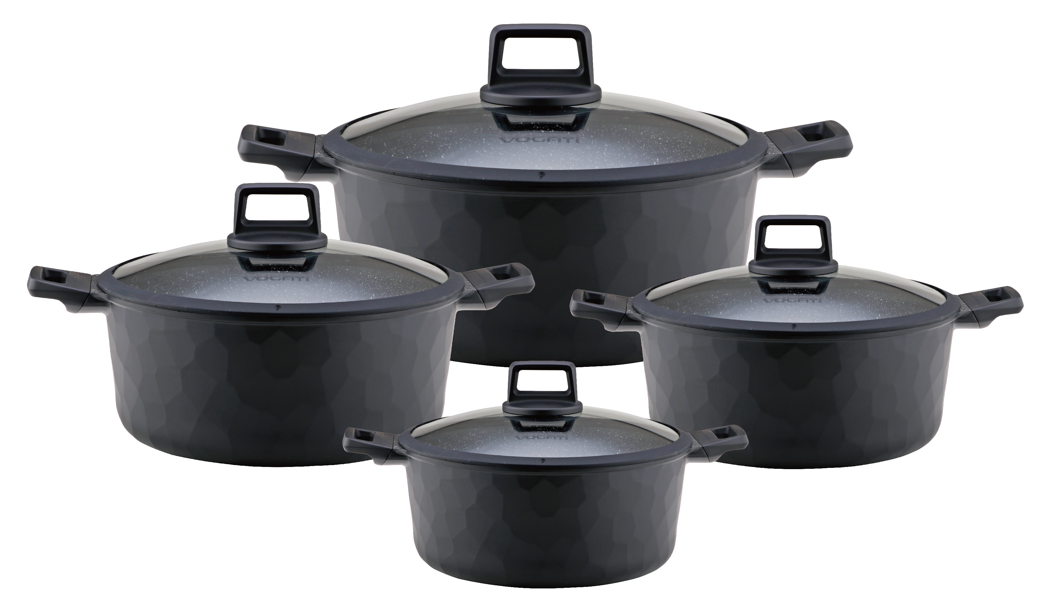 Vogati Milan Series Die Cast Granite Cookware Set (CW-STN8B)
