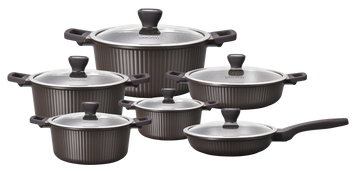 Vogati Monaco Series 12-Piece Die Cast Granite Cookware Set